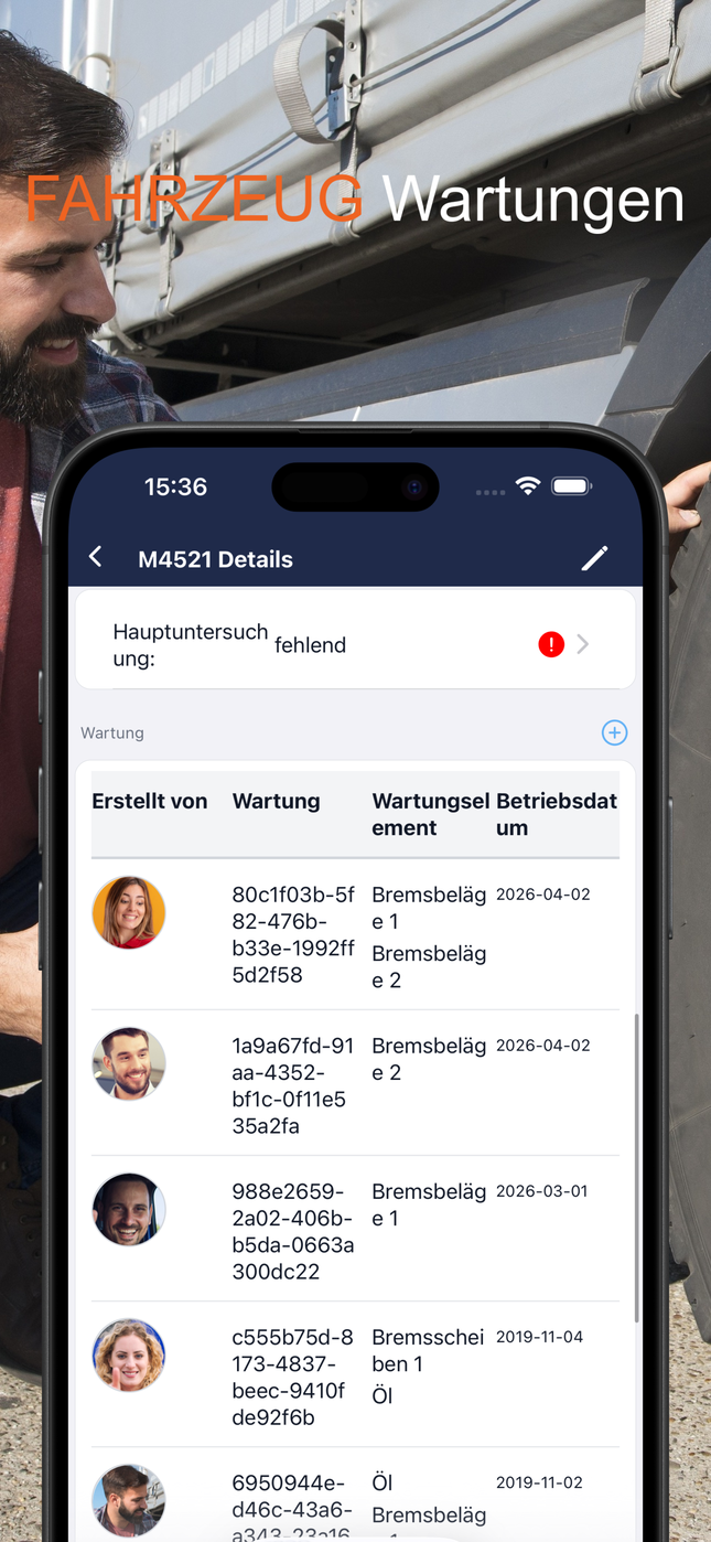 Fahrzeug-Servicehistorie