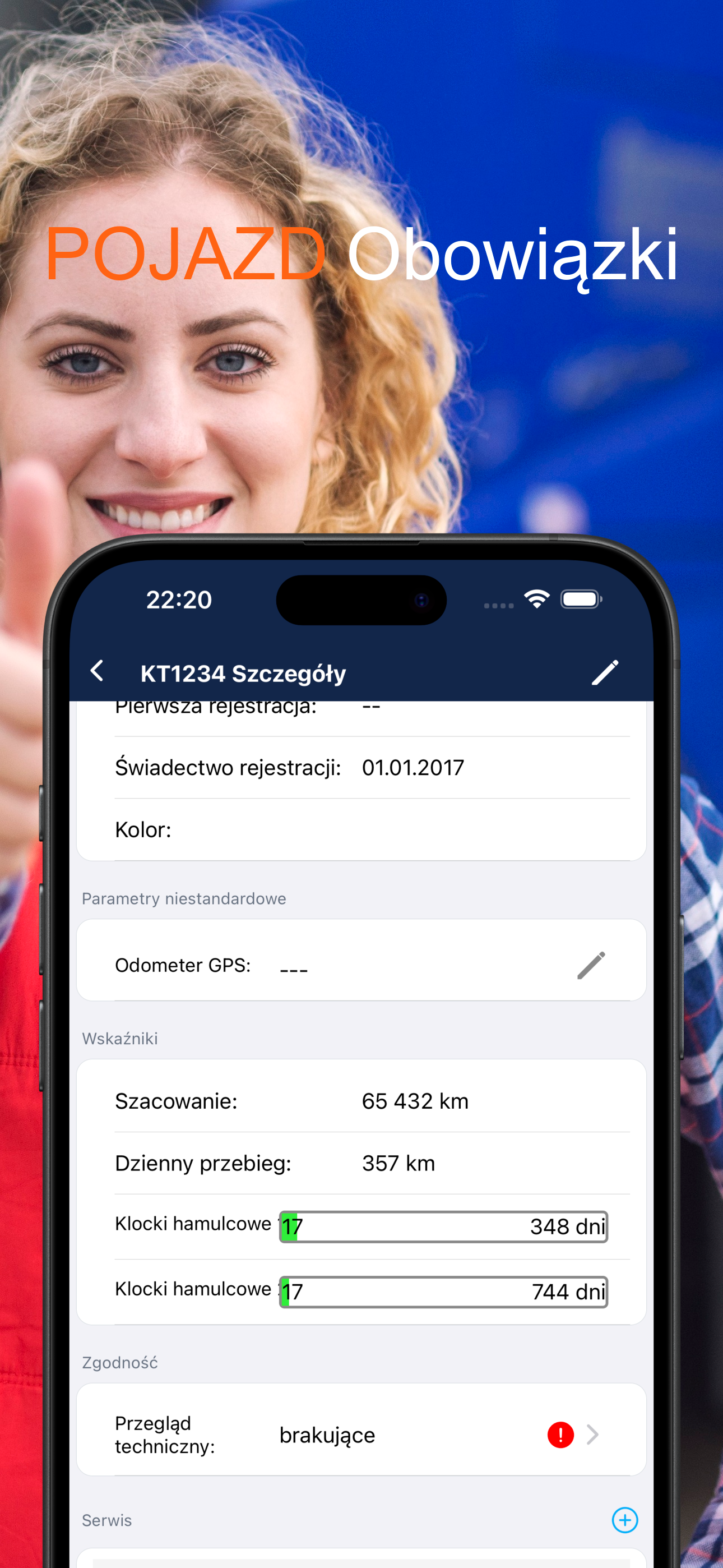 Wskaźniki serwisowe pojazdu
